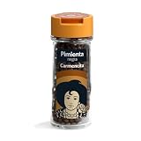 Carmencita Pimienta Negra en Grano, Sin Gluten, 47 g | Especia en Grano Aroma Fresco Intenso para Moler en Casa, Carnes, Pescados, Verduras y Ensaladas