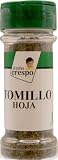 El Niño Crespo - Tarro de Tomillo en Hoja Molida 18 g - Ideal para Condimentar Carnes, Pescados y Verduras - Ayuda a Realizar la Digestión - Especias en Bote de Plástico Resistente PET