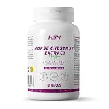 HSN Castaño de Indias - Aesculus hippocastanum - 10000mg (20% Escina) | 120 Cápsulas Vegetales | La Escina: Ayuda a mantener una circulación venosa saludable en las piernas | Vegano, Sin Gluten