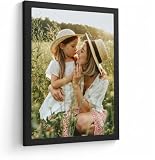 Nacnic Cuadro personalizado con tu foto | Tu foto enmarcada cuadro negro | Regalo personalizado | Impresión digital de fotografia papel brillo | 100% Personalizable | Regalo para Bodas, Cumpleaños