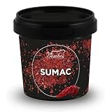 Sumac Bembo - 70 g - Especia de Sabor Ácido, Crece en Toda la Cuenca del Mediterráneo - Usada en Todas las Cocinas del Medio Oriente - Ideal para Sazonar Pescado y Carne, para Adornar Hummus y Ensalad