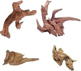 4 Piezas Madera Flotante Natural de Acuario Madera Flotante para Acuario | 10-15 CM Decoración Acuario Madera Natural Troncos para Acuarios y Terrarios de Reptiles