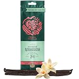 Prema Vanilla 3 Uds Vainas de Vainilla Bourbon Bio de Madagascar, Grado A | 1,6-2% de Vainillina, Vainas Jugosas 14-18cm, Sin Gluten, Sin Aditivos, Ideal para Repostería, Helados y Platos Salados