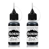 LOPHE Tinta Tatuaje Profesional, Tinta Negra para Tatuaje, 2 Piezas x 15 ml | Tinta de Tatuaje para Delinear y Sombrear, Fórmula Natural, Negro Intenso y Duradero, Ideal para Diseños de Halloween