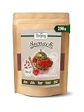 Biojoy Zumaque BIO turco, finamente molido, con 5% de sal de roca, 250 g | Condimento de zumaque sin tratar, Rhus coriaria L.