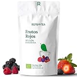 INFUSION FRUTOS ROJOS 100% Ecológica 100g (50 Tazas) | TE FRUTOS ROJOS Sin Teína con Hibisco, Hoja de Mora, Frambuesa, Fresa, Cereza REPLANTEA®