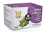 Ship - Infusión de Melisa - Caja de 25 Unidades - Efecto Relajante, Ayuda a Reducir el Estrés y el Insomnio y Alivia las Molestias Menstruales - Protege tu Sistema Digestivo - Infusiones y Tés