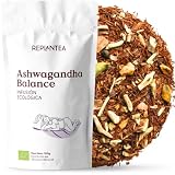 REPLANTEA Infusión Ashwagandha Balance Ecológica 100g | Té Relajante y Antiestrés con Cúrcuma y Jengibre | Adaptógeno Natural para el Equilibrio y Bienestar | Rooibos Chai a Granel Sin Cafeína