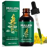 Extracto de hoja de gordolobo para los pulmones, gotas líquidas de hoja de gordolobo, 60 ml, suministro de 1 mes, alta absorción, suplemento vegetariano y de salud