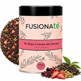 FUSIONATÉ Té Rojo Cuerpo del Deseo a Granel, Lata 150 g de Infusión Natural con Té Rojo, Té Verde, Hibisco, Fresa y Kiwi, Antioxidante y Depurativa, 100% Natural y Afrodisíaca