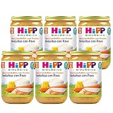 HiPP Biológico - Tarrito De Verduras con Pavo BIO - Menú Grandullón con Trocitos - Pack 6x220g - Ingredientes de Producción Ecológica - Sin Gluten - A Partir de 12 Meses