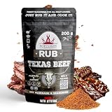 Sazonador Poppamies Texas Beef - Adobo seco y Condimento para Carne de res, Cerdo - Ideal para Parrilla, Barbacoa, Horno - Paquete Grande (200 g)