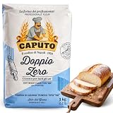 Harina Caputo Doppio Zero Clásica, Origen Italiana, ideal para masas suaves y ligeras, recomendado para panes ligeros y de miga suave y blanca, Tipo Harina 00, Contiene 1 unidad de 1 Kg