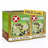 Pack 2x Tila Alpina Milvus | 2 Cajas (Total 20 Filtros) | Infusión de Tila en Filtros | Sabor Suave y Floral | Formato Práctico