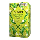 Pukka Herbs Organic Lemongrass and Ginger Tea - Pack of 20 Sachets