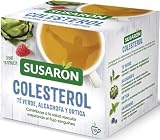 Susarón | infusión Colesterol Te verde, Alcachofa y Ortiga| Sabor Frambuesa | Caja 10 bolsitas