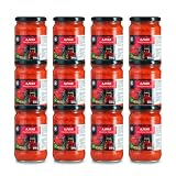 Tus Hot Roasted Ajvar 340g (12 Pack) – Spicy Pepper & Eggplant Balkan Spread